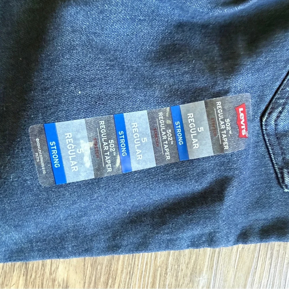 Levi's 502 Regular Taper Kids Dark Blue Jeans Size 5 reg NWT